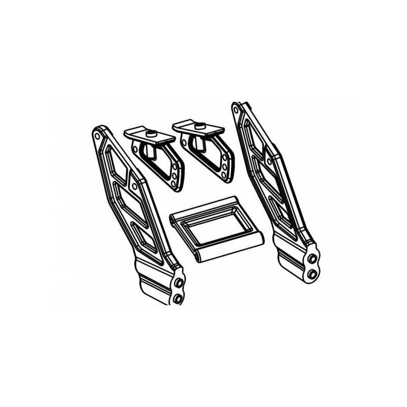 RR5 Buggy Rear Wing Mounts