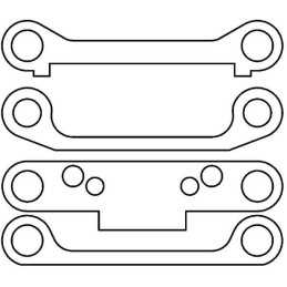 Spring Steel Wishbone Hinge Pin Bracket Set