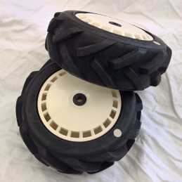 Tractor Tyre + Speed Disk EVO White Wheel Assy White Spot