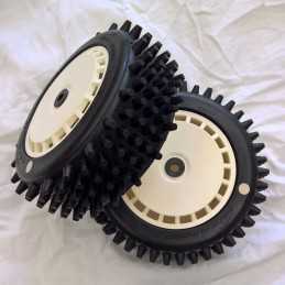 Multi Stud Tyre + Speed Disk EVO White Wheel Assy White Spot