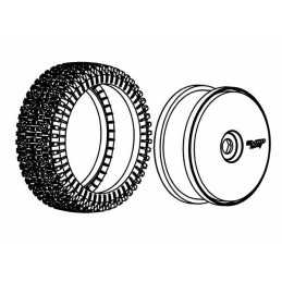 Tyre 180mm Dirt-Xross BS + Black Wheels