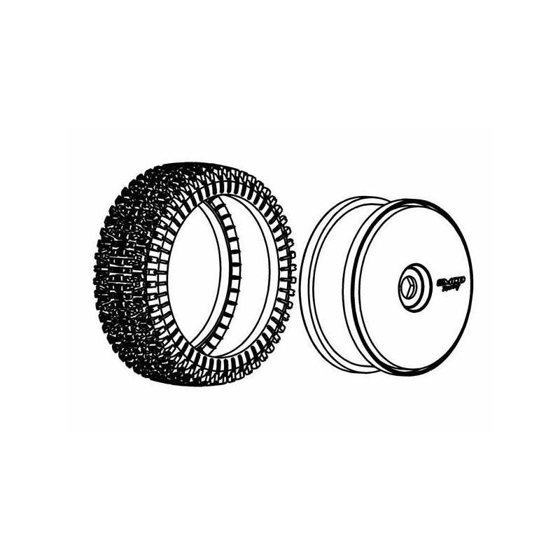 Tyre 180mm Dirt-Xross BS + Black Wheels