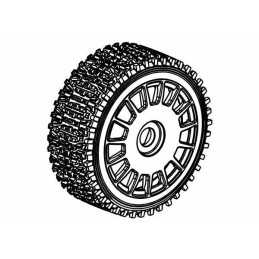 Tyre 160mm Dirt Xross Rally Blue Soft + White Wheels